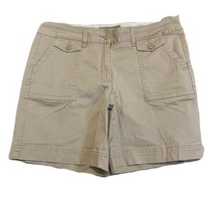 💜 Denver Hayes Contemporary Fit Khaki Cargo Shorts - Women's Size 14 (7" Inseam)